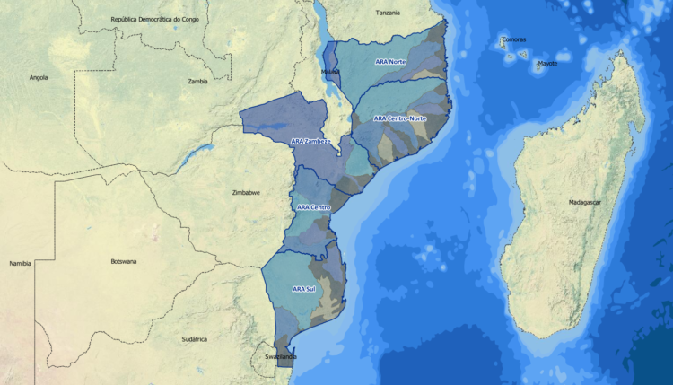 mapa mozambique